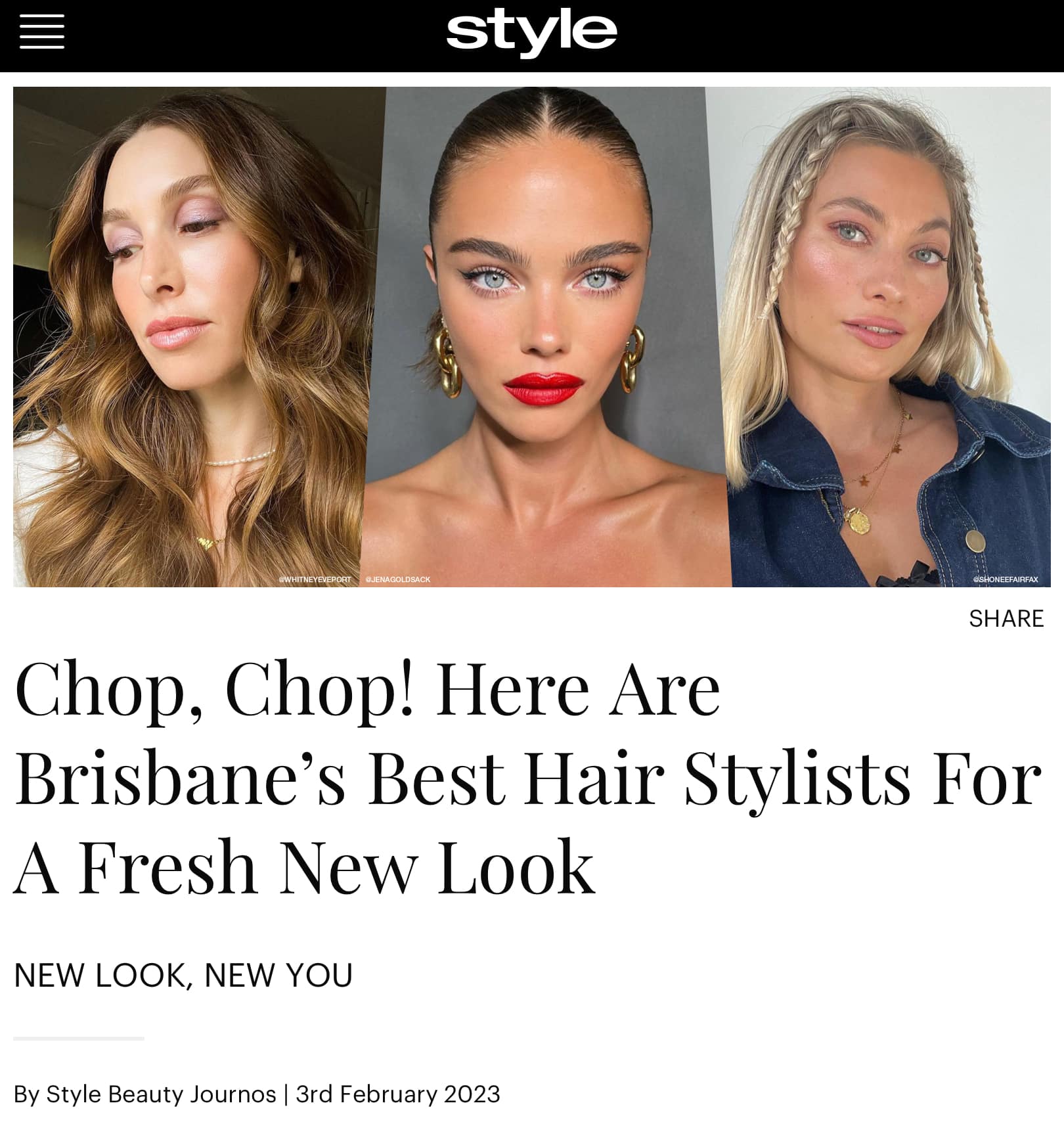Style Magazines / 2023: Brisbane's Best Hair Stylists - Co and Pace Salons